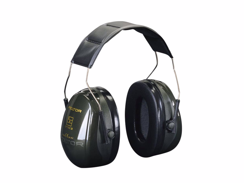 Høreværn optime II H520, grøn/sort