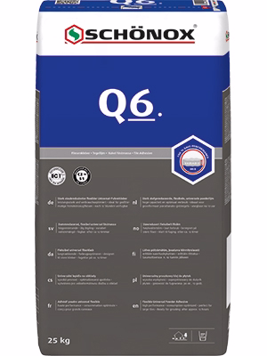 Fliseklæb Q6 grå, 15 kg