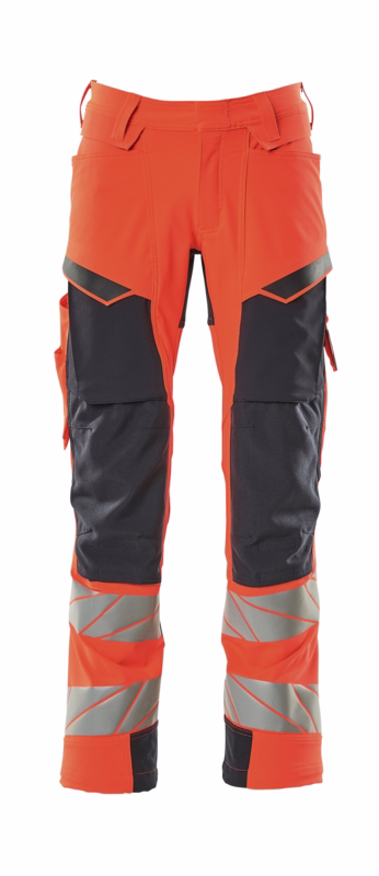 Arbejdsbuks 19079 Hi-viz rød/mørk marine, str. 76C56