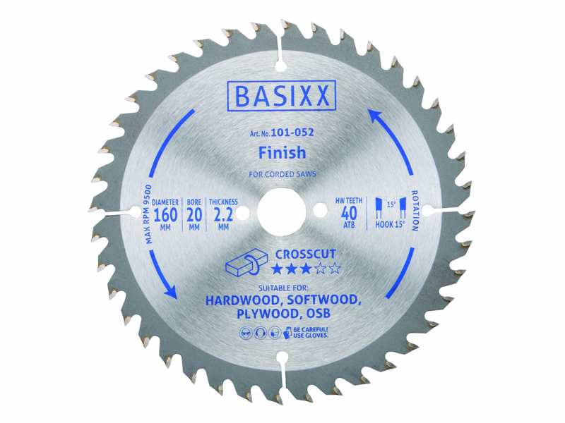 Rundsavklinge Ø160x2,2x20mm Z40W Træ