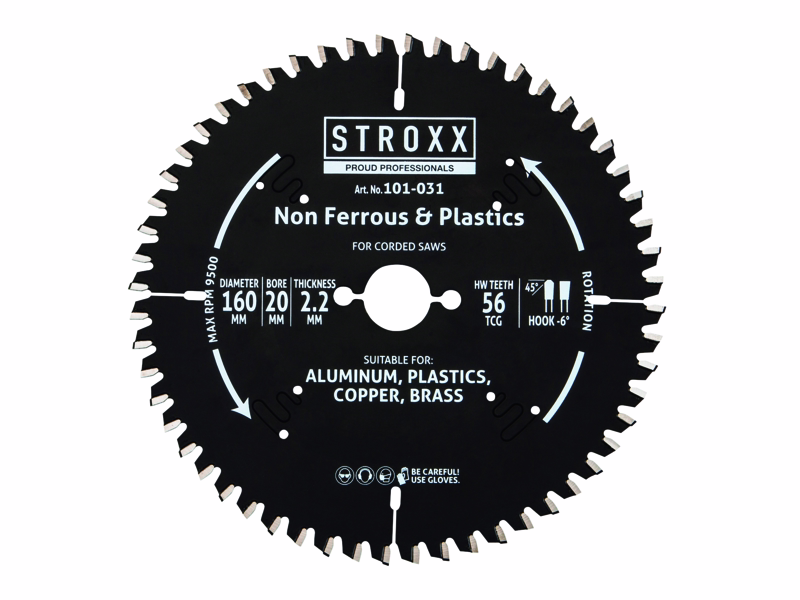 Rundsavklinge Ø160x2,2x20mm Z56NEG Alu