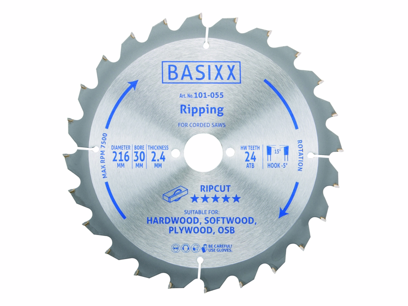 Rundsavklinge Ø216x2,4x30mm Z24W Træ