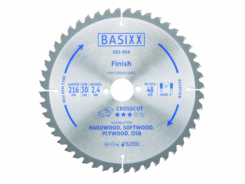 Rundsavklinge Ø216x2,4x30mm Z48W Træ