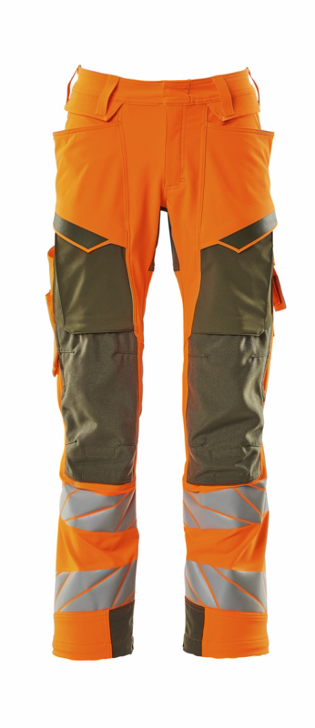 Arbejdsbuks 19079 Hi-vis orange/mosgrøn, str. 82C45