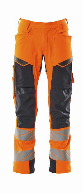 Arbejdsbuks 19079 Hi-vis orange/mørk marine, str. 82C60