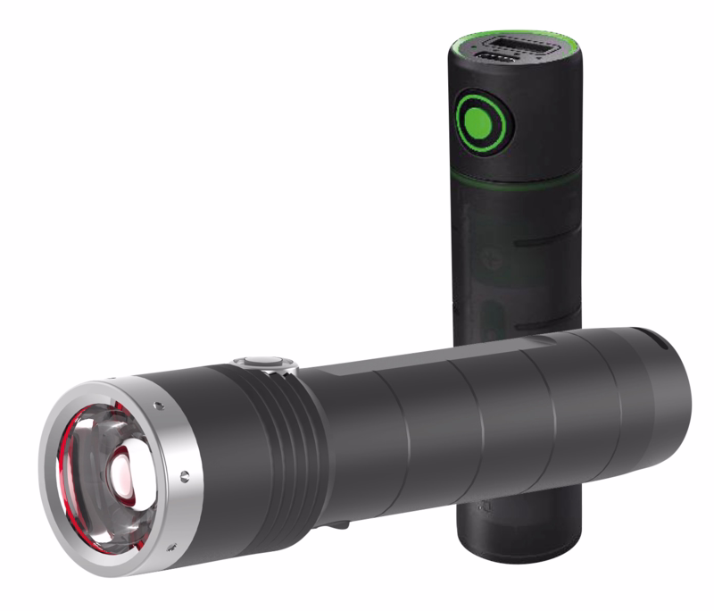 Lygte MT10 genopladelig, inkl. powerbank FLEX3