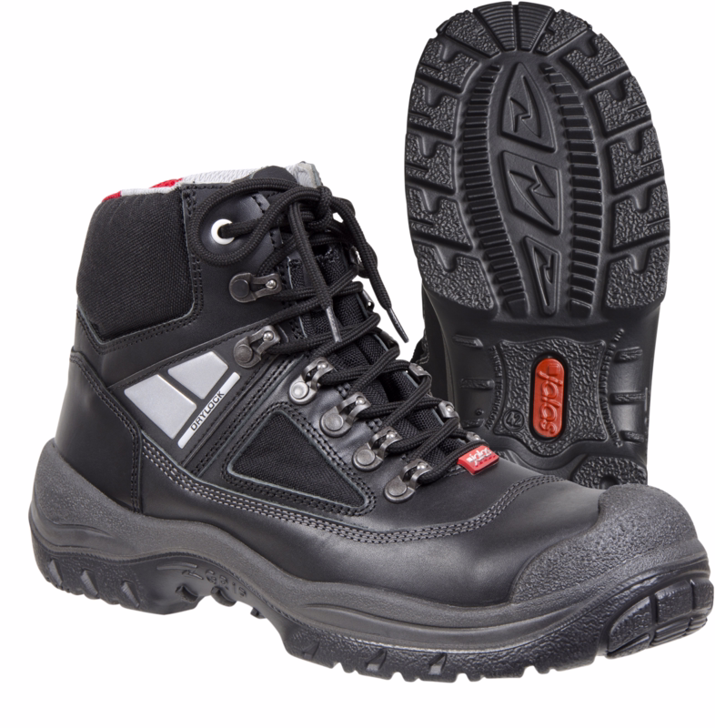 Sikkerhedsstøvlet 3318 Sort/sølv, Str. 40