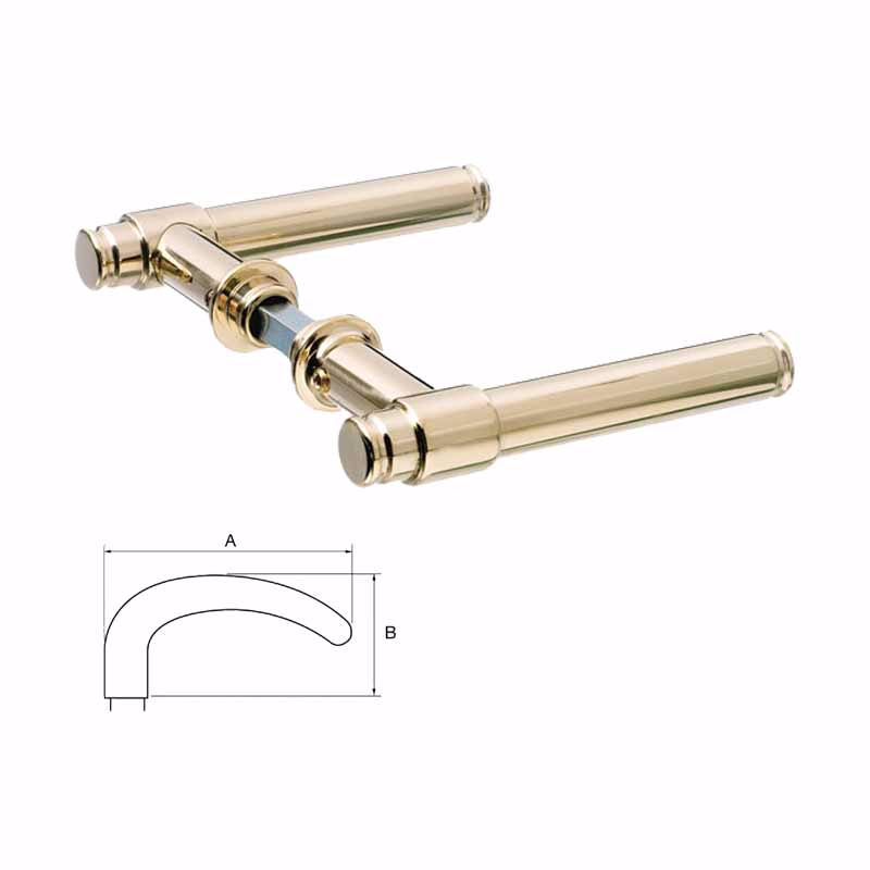 Dørgreb mess H-form Ø16 u/roset 58-82 P3014.90CD 