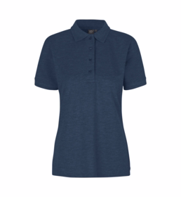 ID Identity - Poloshirt 0321 Dame Blå Melange