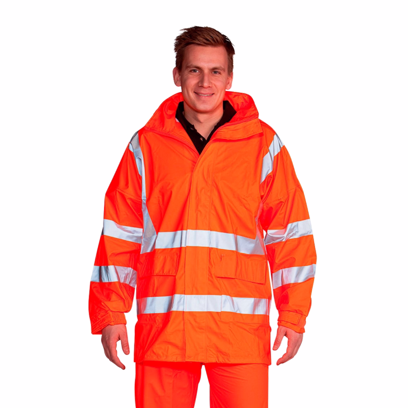 Regnjakke Hi-vis 020153 Orange, str. 3XL