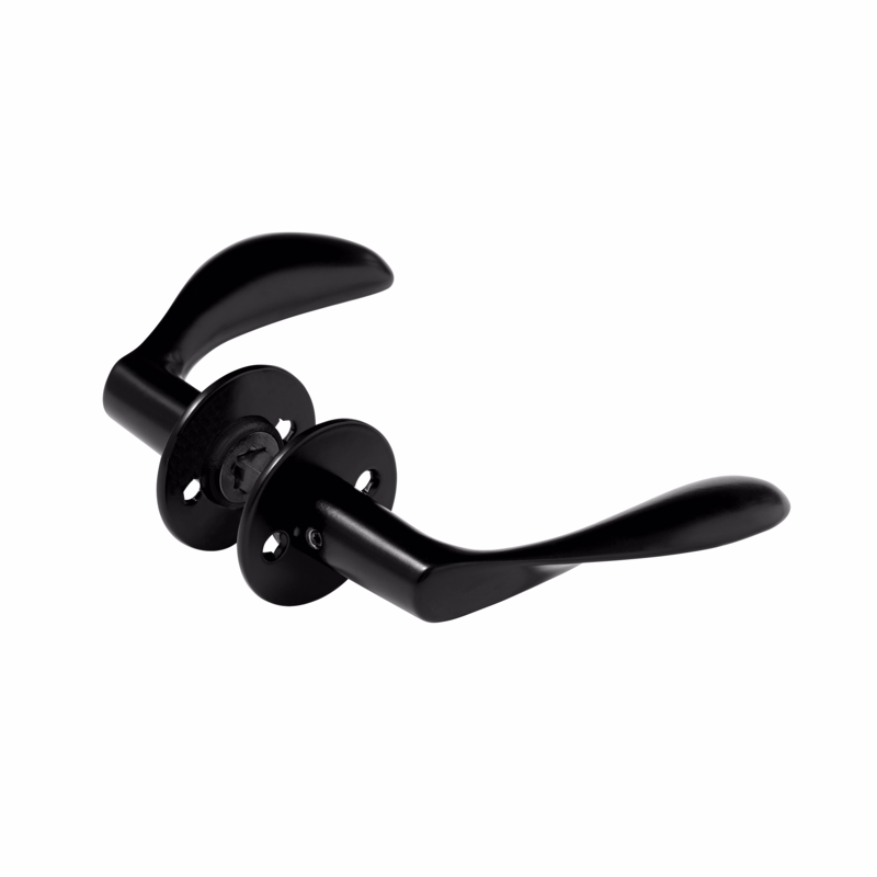 Dørgreb sort Arne Jacobsen 111mm massiv cc30, 33-59