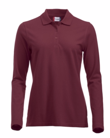 Clique - Poloshirt L/Æ Dame 028247 Vinrød