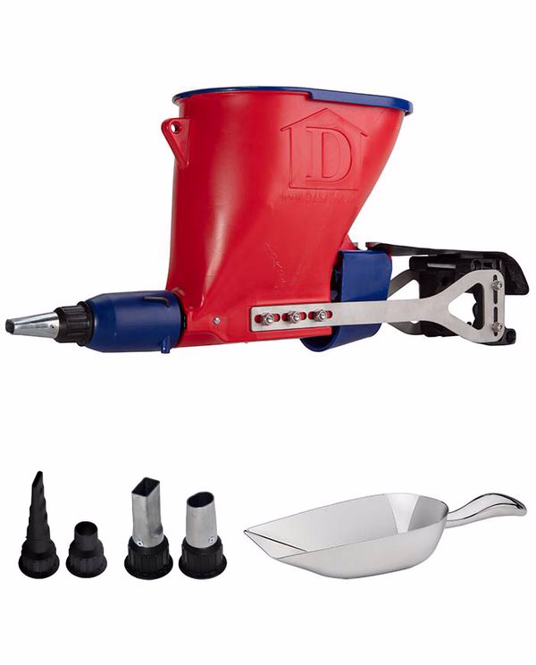 Mørtelfugepistol adapter m/låg, fugestuds, monteringsarme