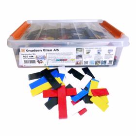 Knudsen kilen - Styreklodser 1-5mm Mix plastboks 520 stk