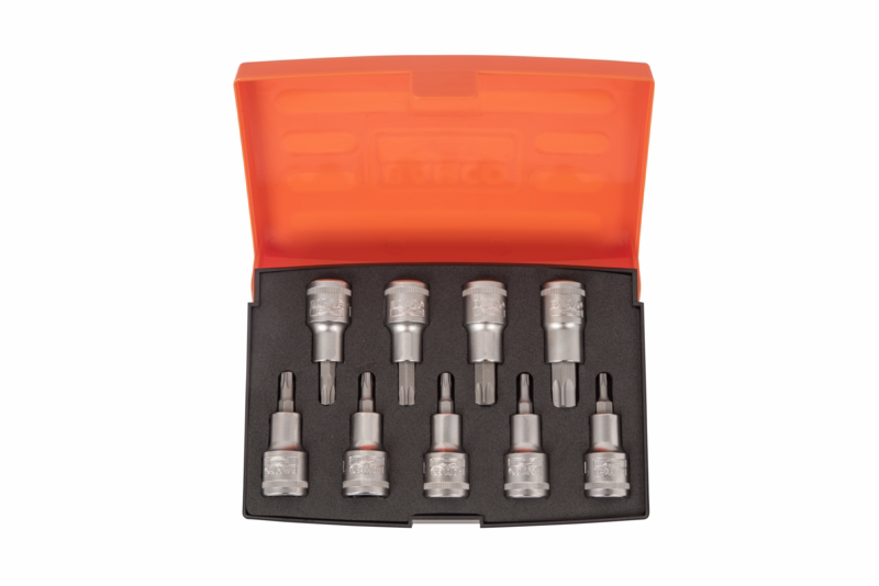 Bits-toppesæt S9TORX 1/2” Torx 9 dele