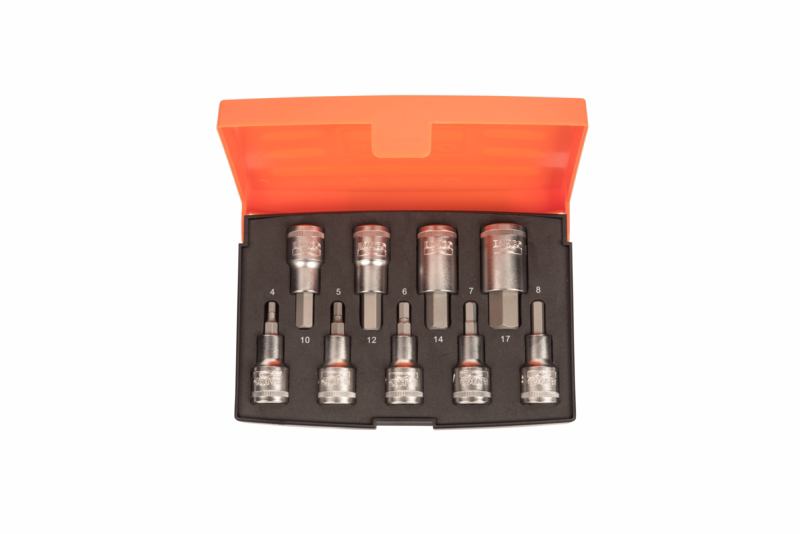 Bits-toppesæt S9HEX 1/2"Unbrako 9 dele