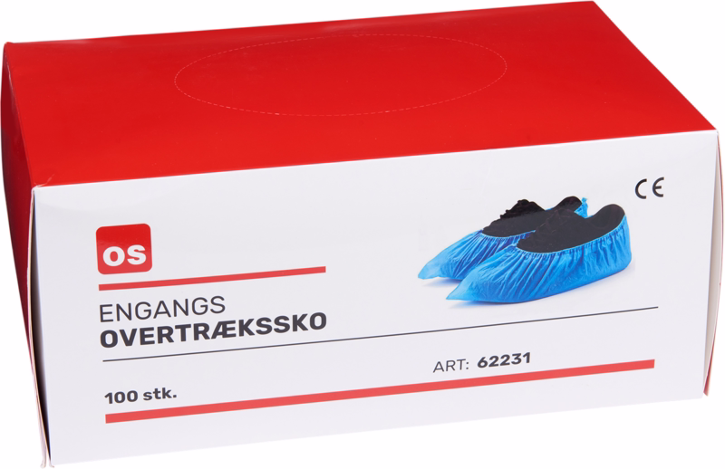 Overtrækssko 4g/stk Blå, pk á 100 stk