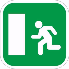   - Pictogram flugtvej venstre