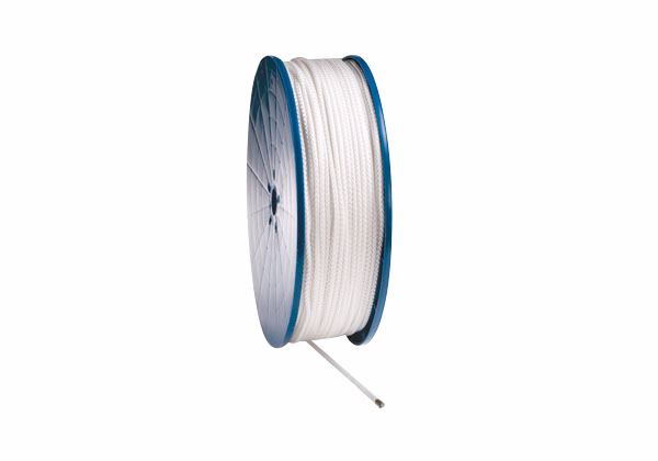 Nylonsnor Hvid X-flet m/hjerte 5,0mm x 220m