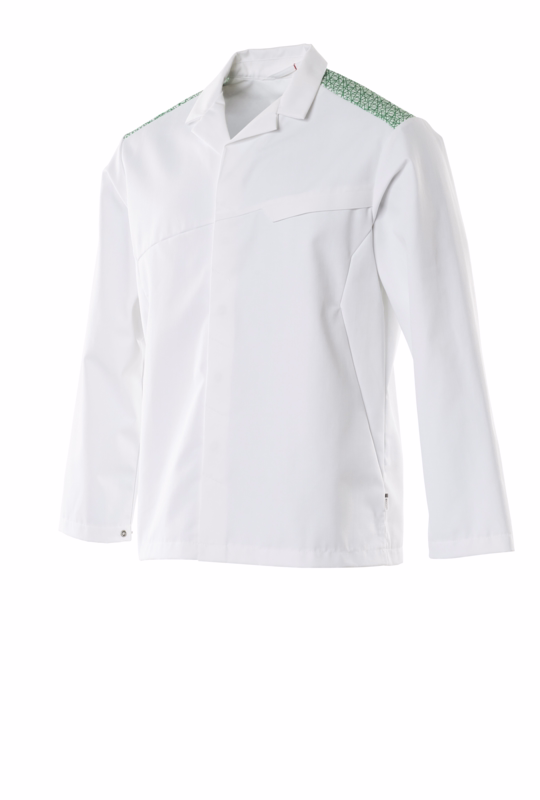 Jakke Food&Care 20254 Hvid/græsgrøn, str. L