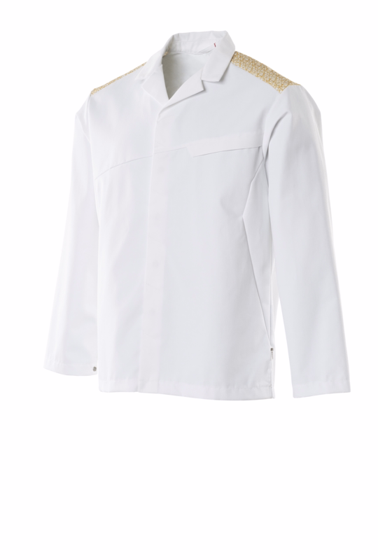 Jakke Food&Care 20254 Hvid/karrygul, str. L