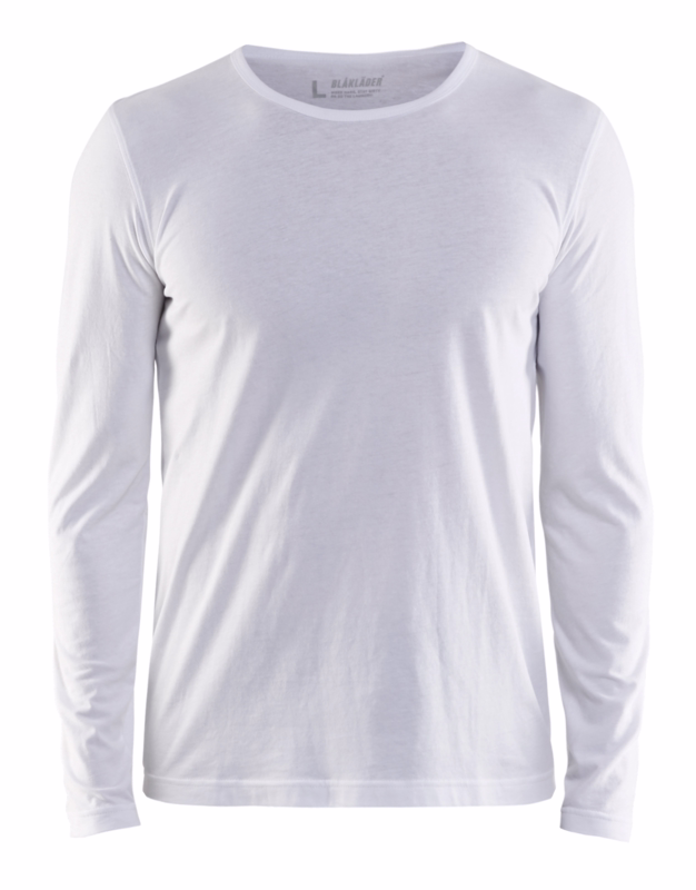 T-shirt L/Æ 3500 Lang Hvid, str. M