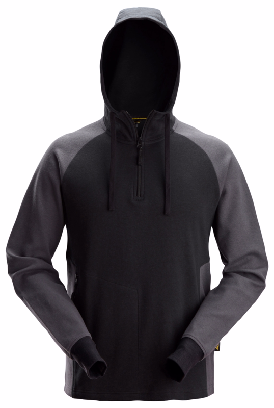 Sweatshirt m/lyn 2842 Sort/koksgrå, str. 2XL