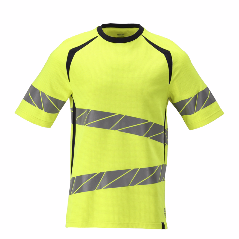 T-shirt Hi-vis 21382 Gul/sort, str. XS