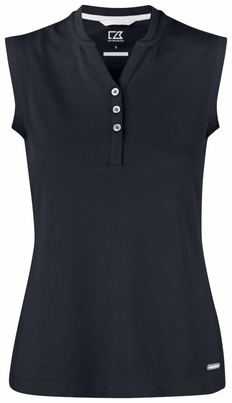 Poloshirt u/æ Dame Advantage 353407 Sort str. S