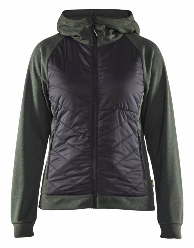 Sweatshirt Dame 3464 Efterårsgrøn/Sort, str. L