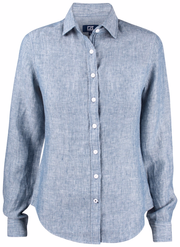 Skjorte Hør Dame 352409 Denim Melange, str. XL