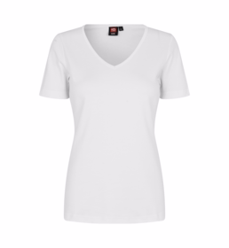 ID Identity - T-shirt V-hals 0506 Hvid
