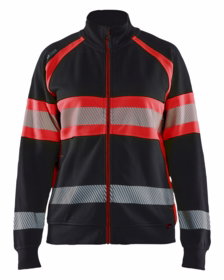 Blåkläder - Sweatshirt Dame 3505 Hi-vis Sort/Rød