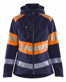 Blåkläder - Softshell jakke Dame 4404 Hi-vis Marineblå/Orange