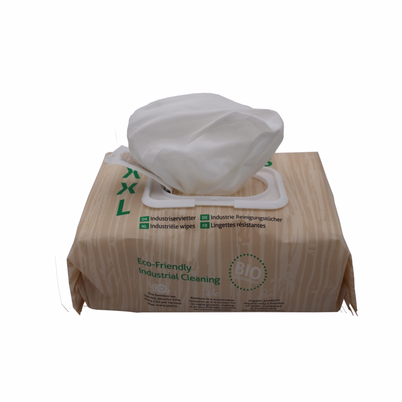 Renseservietter Bamboo Anti bakteriel XXL wipes, 60 stk