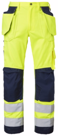 Top swede - Håndværkerbukser 2516, Hi-vis Gul/Sort