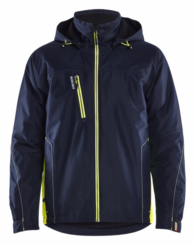 Vinterjakke 4890 Hi-vis Mørk Marineblå/Gul, str. 3XL