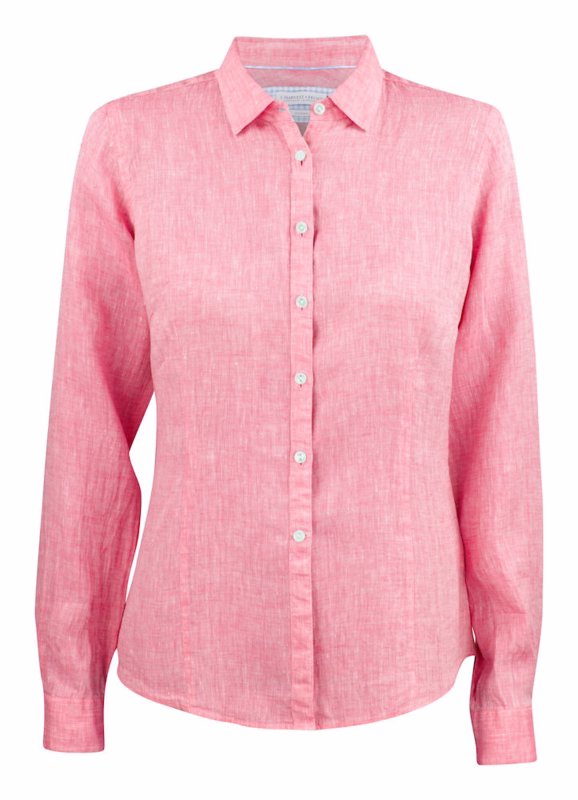 Skjorte Dame L/Æ Hør 2903303 Rød, str. S