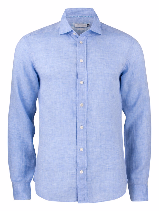 Skjorte L/Æ Regular Hør 2903301 Sky blue, str. L