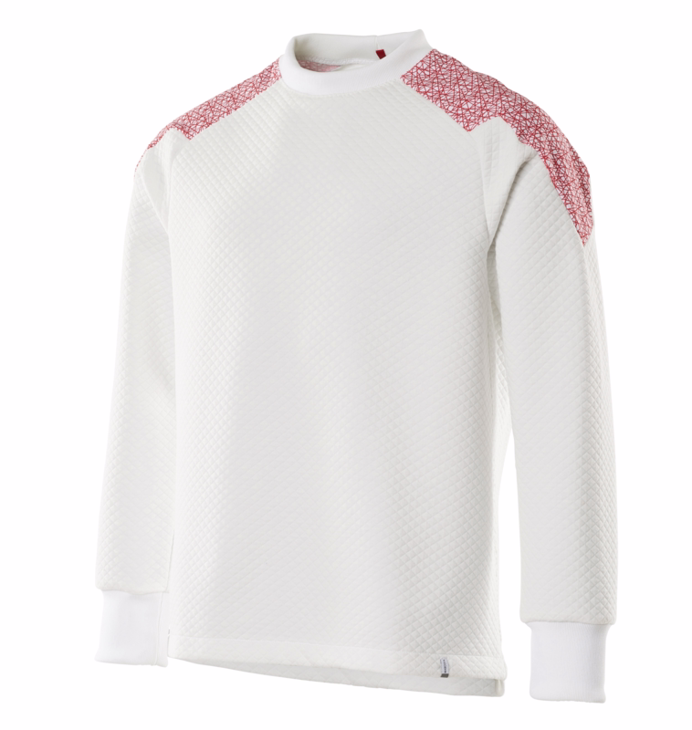 Sweatshirt Food&Care 20084 Hvid/signalrød, str. L