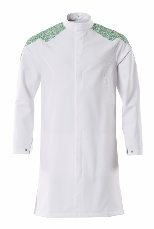 Kittel Lang Food&Care 20154 Hvid/græsgrøn, str. 3XL