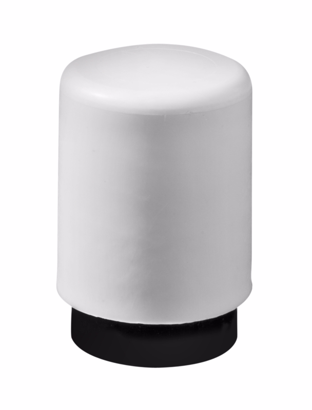 Dørstop plast hvid t/gulv Ø30x35mm 4343