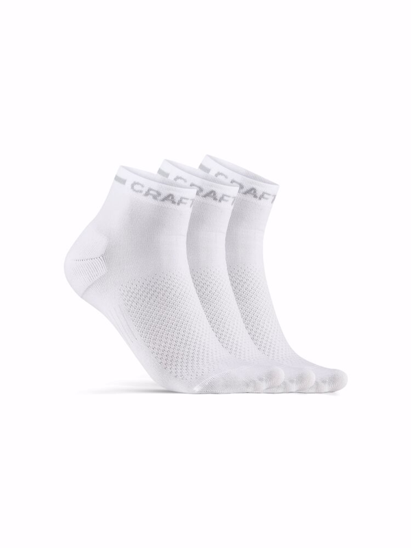 Strømper Core Dry 1910637 3-pak White str. 34/36