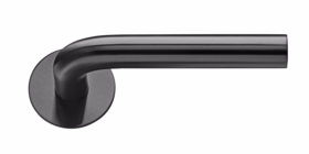 Randi Line - Dørgreb sort PVD L-form 19 mm