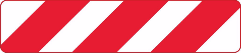 Spærrebom O43.2 - 50 x 240 cm m/kroge