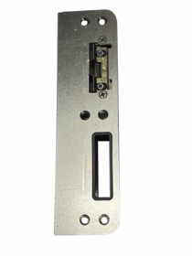 KFV - Slutblik t/træ/alu falle-rigle elgalv. 204x56mm Højre