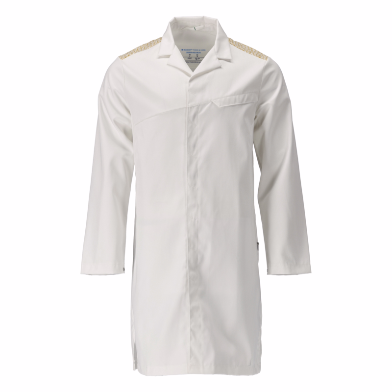 Kittel Lang Food&Care 20354 Hvid/karrygul, str. 4XL