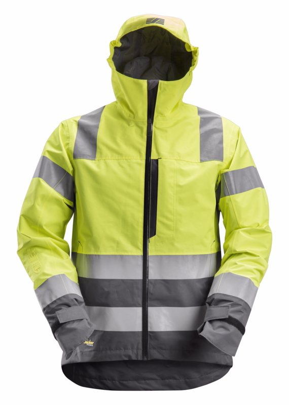 Skaljakke AllroundWork High-Vis gul/koksgrå kl.3 str. XS