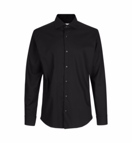 Seven Seas - Skjorte L/S Twill SS8 Mod. Fit Sort