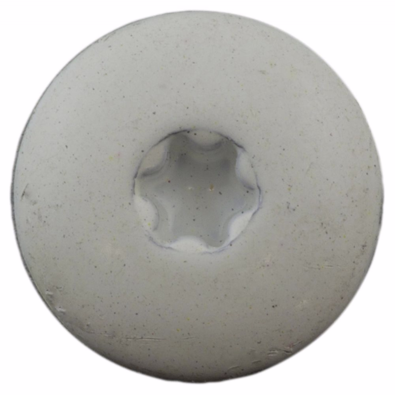 Træbetonskrue WOCON 4,5x45 mm Dome hoved, hvid, á 200 stk